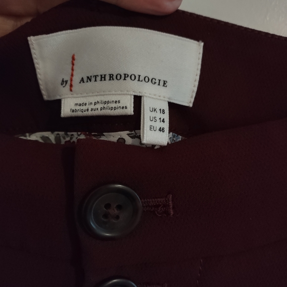 Anthropologie Sasha Button Fly Tapered Trouser Pants - Picture 3 of 14